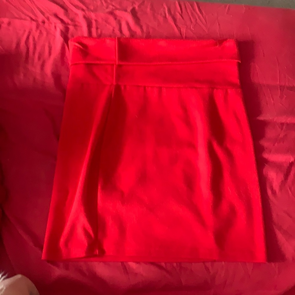 Red pencil skirt